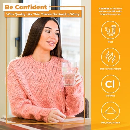 Rotek Water Systems Whole House Water Filtration System, 3-Stage Water Filter System, SED, PHO, ACB, Clean Water, Sediment, Carbon Block, & Polyphosphate Anti-Scale Filter, 20 Inch - Image 2