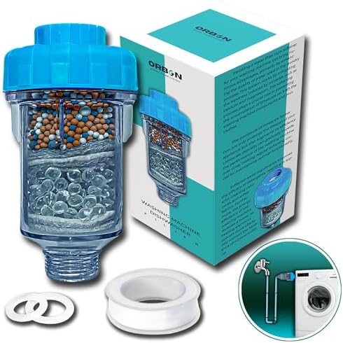 Hard Water Filter for Machines | Inline Water Filter | 3/4" BSP Thread | With Teflon Tape | For Automatic Washing Machines | 1 Unit by ORBON
