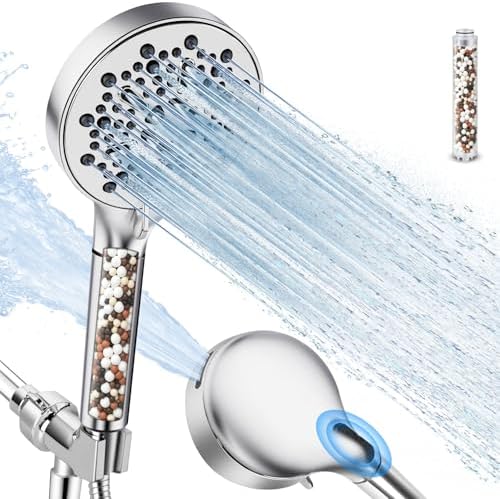 Filtered Shower Head with Handheld, High Pressure 7-Spd Showerhead by OURBAOFU