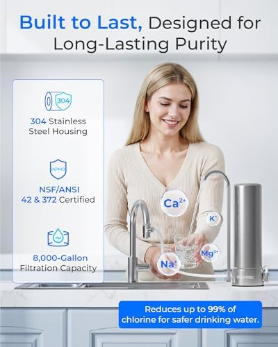 Waterdrop CTF-01 Water Filter for Sink Faucet, Stainless Steel, 1 Filter - Image 2
