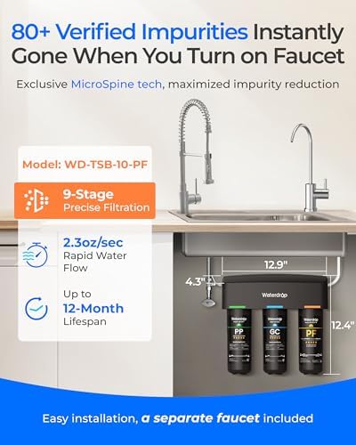 Waterdrop TSB-PF Under Sink Water Filter System, Reduces 80+ Impurities - Image 2