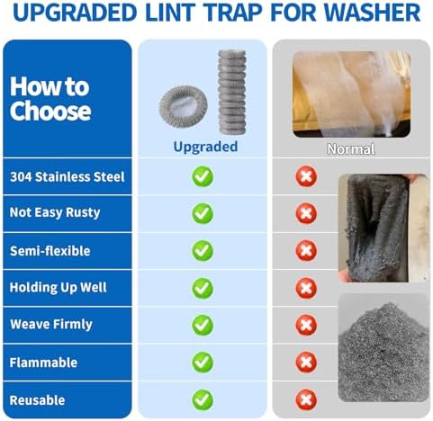 Washing Machine Lint Traps, Stainless Steel Laundry Hose Filters, 24 Pack - Image 4