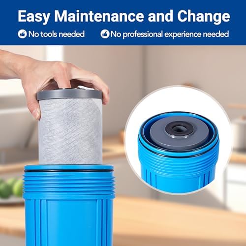 3-stage Replacement Filter Cartridges Set, PP, Carbon Block, Activated Carbon Fiber (ACF), Fit for WF3-01 Pro Whole House Water Filter (PP,CARBON BLOCK,ACF) - Image 6