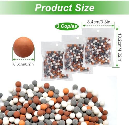 3 Packs Replacement Shower Filter Beads Four Color Replace Mineral Bead Stone Ball Handheld Showerhead Replacement Stones Replacement Anion Mineral Shower Head Bead for Filtered Shower Head - Image 2