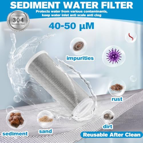 Gerrii 1 Pack Brass Washing Machine Water Filter Reusable, Gold - Image 5