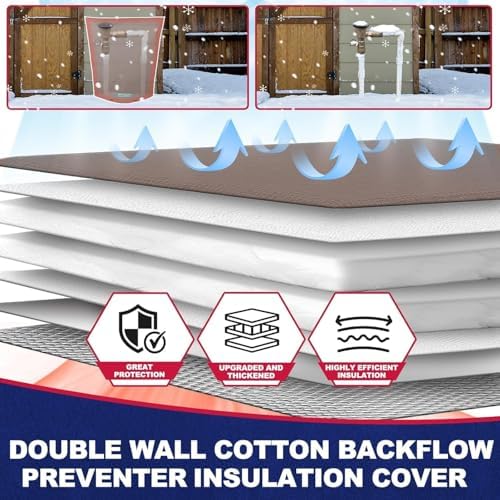 Insulated Backflow Preventer Cover, 30x24 Inch, Brown - Image 3