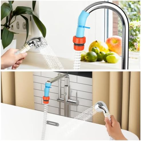 5FT Bathtub Faucet Sprayer Attachment, Slip-On Hose for Dogs - Image 3
