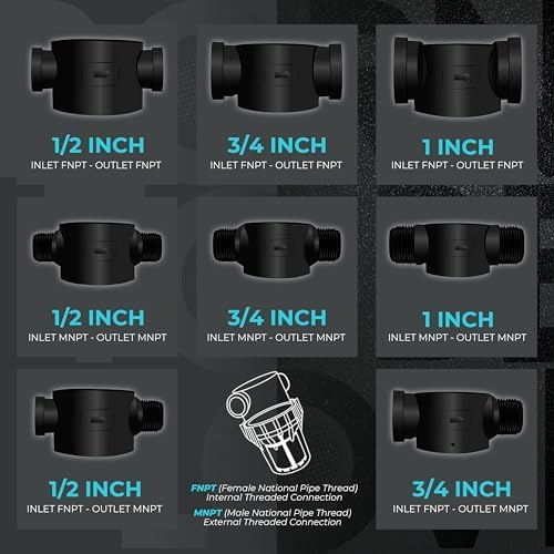 Inline Water Filter – 1/2" FNPT to MNPT, Fine Mesh Sediment Filter with Crystal Resin Balls for Whole House, Under Sink, Shower, Washing Machine, Garden Hose, Tap – Reusable Pre-Filter Strainer - Image 3