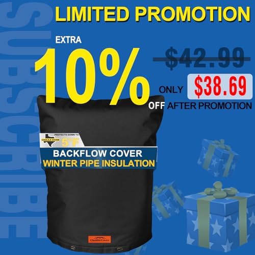 22"x34" Insulated Backflow Cover, Black, 7-Layer - Image 2