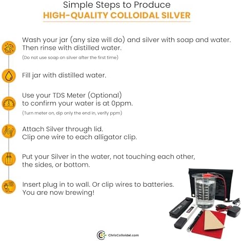 Original 12V Ionic-Nano Colloidal Silver Generator Kit with 99.995% Pure Silver Wire – Just Add Distilled Water and a Jar! - Image 5