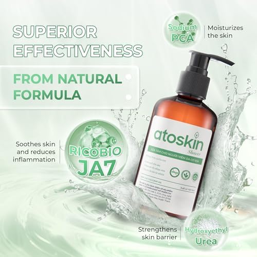 Atoskin Shower Gel (3 Pack) - for Eczema, Psoriasis, Dermatitis, and Anti-Itch Relief - Maximum Strength for Both Kids and Adults (20.4 oz) - Image 3