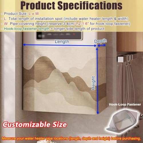 Soft Linen Boiler Pipe Shielding Cover for Kitchen & Bathroom Decor - Image 6