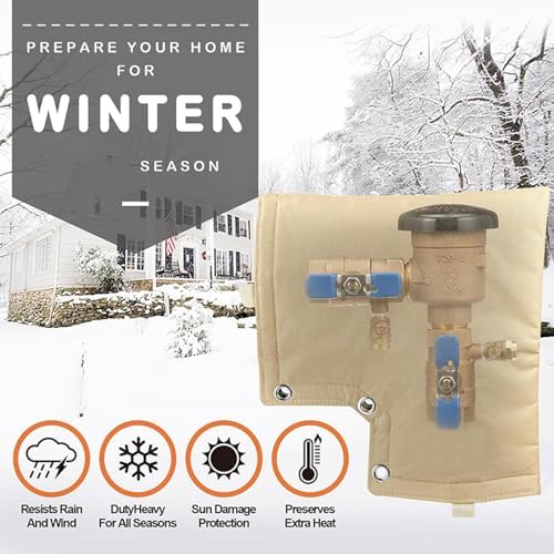 Water Meter Insulation, Winter Backflow Preventer Insulation Cover, Watering Equipment Winter Insulation Cover Pouch, Winter Freeze Protection for Valves, Meter, Controller - Image 5