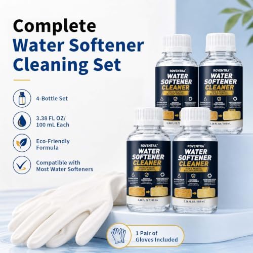Water Softener Cleaner Solution, 4-Pack Liquid Resin Cleaner for Water Softener Systems, Helps Remove Iron, Manganese & Mineral Buildup, 3.38 FL OZ / 100 mL Each - Image 6