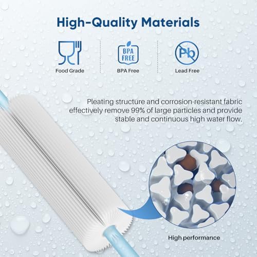 PUREPLUS 1 Micron 10" x 4.5" Whole House Pleated Sediment Filter,4 Pack - Image 5