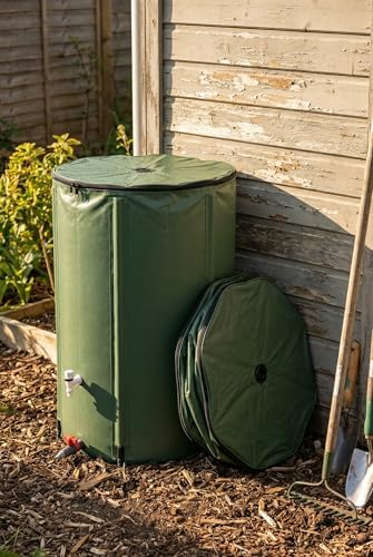 Rain Water Collection Barrel Water Storage Tank with Spigot, Hose and Portable Bucket, Large Plastic Collapsible Rain Catcher Catchment System to Collect Rainwater from Gutter (330Gallon=1250L) - Image 4