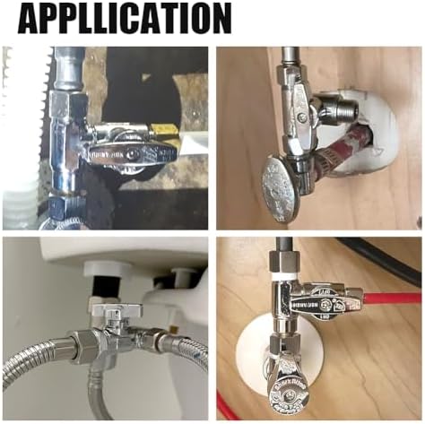 TTFLEX 3/8" x 3/8" x 3/8" Compression Tee Valve, Shut Off Valve, 1/4 Turn - Image 6