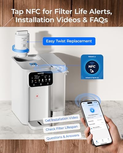 Waterdrop CT01 Countertop Water Filter System, Hot and Cold Water Dispenser with Multi-Stage Filtration with WD-CF01 Replacement Filter 1 Pack, Bundle - Image 7