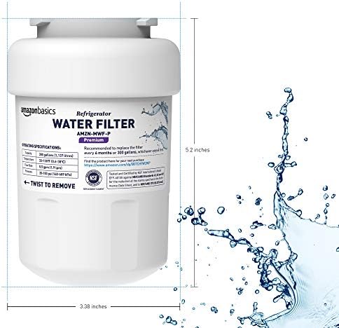 Amazon Basics Replacement Water Filter Cartridge Compatible with GE MWF Refrigerator, NSF Certified, Easy to Install, Leak-Proof, 2-Pack - Image 4