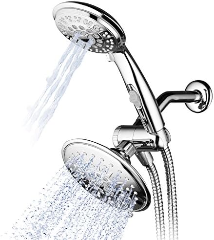 High Pressure 30-mode Dual 6" Rainfall Handheld Shower Head Combo by Hydroluxe