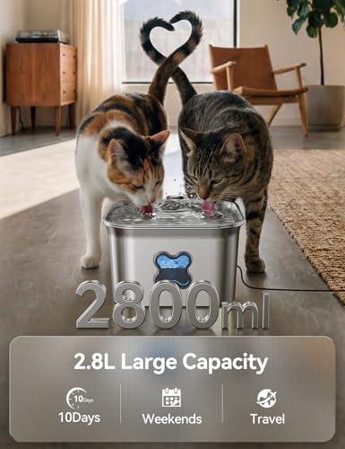 Cat Water Fountain - 95oz/2.8L Faucet-Style Pet Drinking Fountain for Cats - Image 4