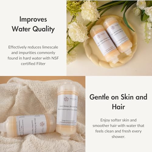 NSF Certified Hard Water Shower Filter - Removes Chlorine, Limescale & Impurities - For Soft Skin & Hair - Image 3
