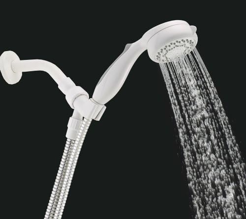 Delta Faucet 7-Spray Touch-Clean Hand Held Shower Head with Hose, White Handheld Shower Head, Hand Shower, Handheld Shower, Detachable Shower Head, White 75700WH - Image 2