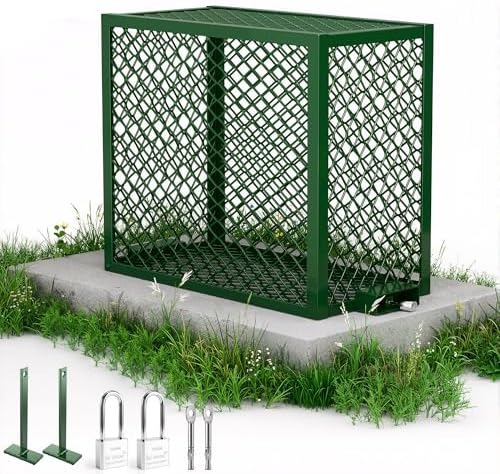 Backflow Preventer Cage, Heavy-Duty Outdoor Steel Protector with 2 Locks (27.4 x 13.4 x 24 in) by visucachi