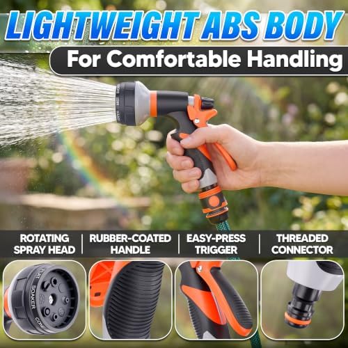 8 Pattern Garden Leak Proof Hose Nozzle Water High Pressure Sprayer - Image 3