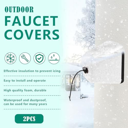 2 Pack Outdoor Faucet Covers for Winter, Heavy Duty Faucet Spigot Covers - Image 7