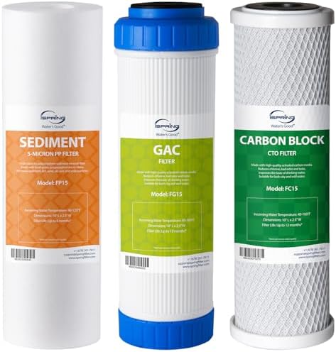 iSpring F3 Water Filter Set for Under Sink Water Filter System RCC7AK/US31 by iSpring