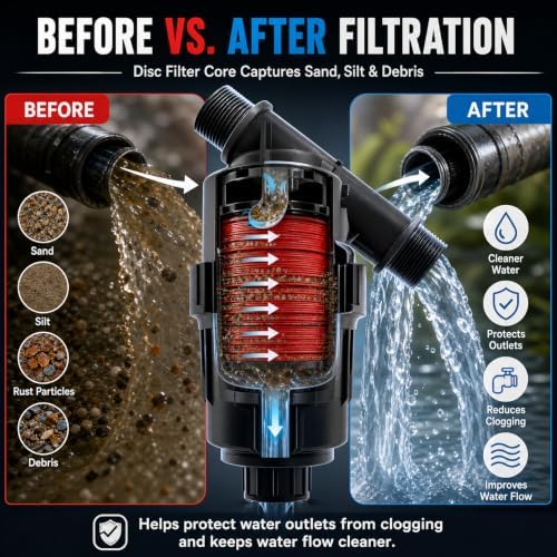3/4" Drip Irrigation Y Filter: 120 Mesh Screen, Male Thread for Hydroponics - Image 3