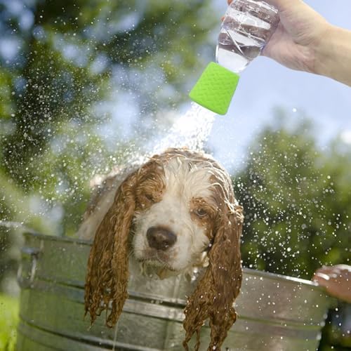 Portable Outdoor Shower for Dogs Bottle Attachment Outdoor Sprayer Accessory for Most Plastic Water Bottles for Bathing Pets During Outdoor Activities, Hiking and Camping. (Green) - Image 6