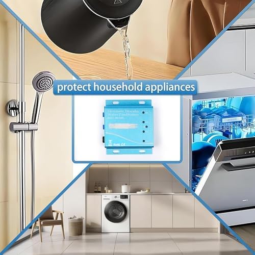 Electronic Water Descaler System, Whole House Water Softener Alternative, No Salt, Limescale Prevention (Blue) - Image 3