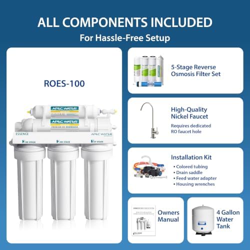 APEC Water ROES-100, 5-Stage RO Water Filter System, Low Drain Ratio - Image 3