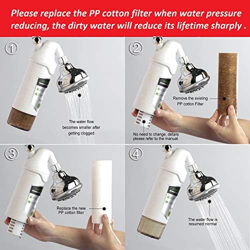 miniwell L720-Plus Shower Filter System-for Bathroom Hard Water and Well -Remove Chlorine & Heavy Metals & Sediments impurties- Good for Skin & Hairs - Image 6