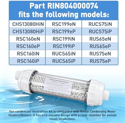 Condensate Neutralizer Kit Compatible with Rinnai, Replacement for 804000074 - Designed for Use with the Rinnai tankless Water Heater- Effective Neutralization of Acid Condensate - Image 7