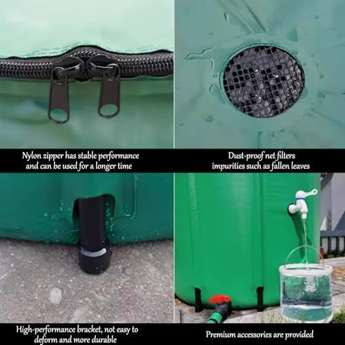 Outdoor Rainwater Harvesting System Foldable Eco Friendly Rain Collector with Tap Filter Perfect for Garden Irrigation (500L) - Image 5