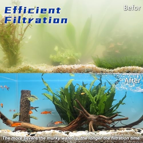 Internal Aquarium Filter for 75-200 Gallons Tank, Removable, Submersible Fish Tank Filter, 400GPH Powerful Pump for Large Fish Tanks, Turtle Tanks, Deodorization Decontamination Filter System - Image 5