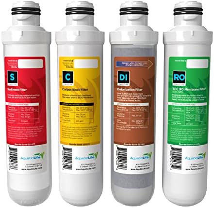 AquaticLife Twist-In RO/DI Replacement Kit, 100 GPD, 4-Piece by AQUATICLIFE