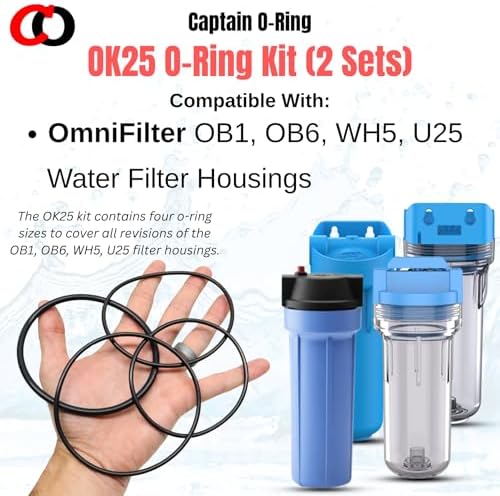 Captain O-Ring - Replacement OK25 O-Ring Kit Compatible with OmniFilter OB1, OB6, WH5, U25 Water Filter Housings (2 Sets, 8 O-Rings) - Image 3