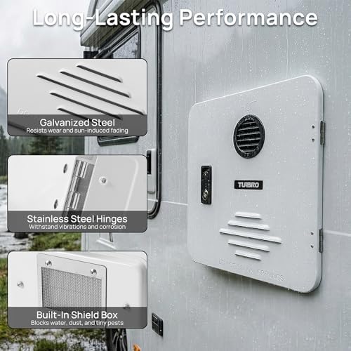 TURBRO 15 x 15 in RV Water Heater Door Kit, for 4/6-Gallon - Image 4