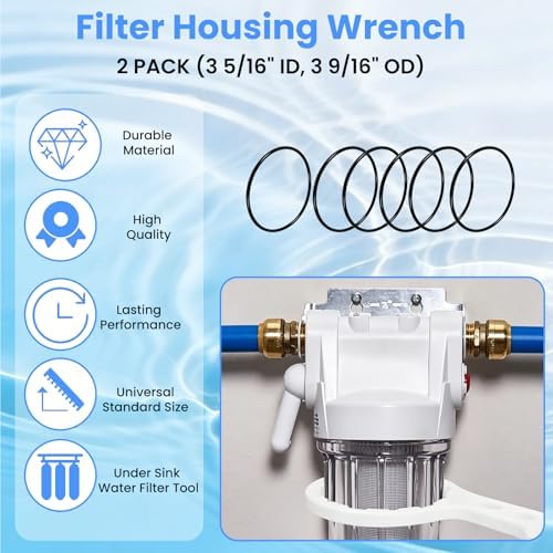 2 Water Filter Wrench with 6 Durable Rubber O-Rings, For GE Water Systems - Image 6