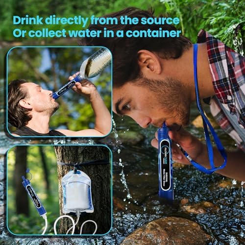 Filters-Clean Survival Water Filter Straw, 0.1 Micron Water Purifier 4 Pack - Image 3
