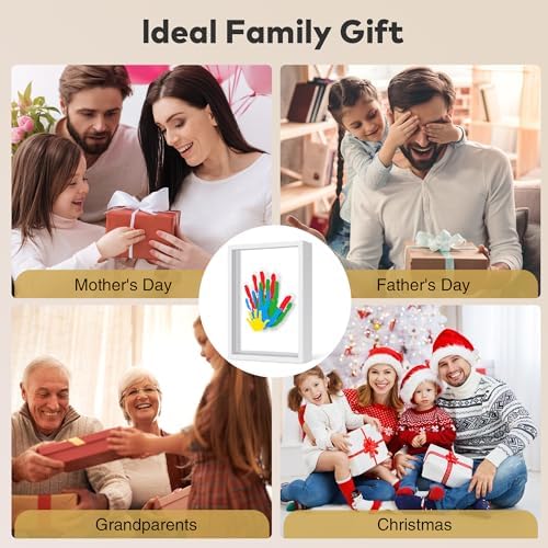 Family Handprint Kit for 5, Hand Print Keepsake Frame DIY Craft Gift - Image 4