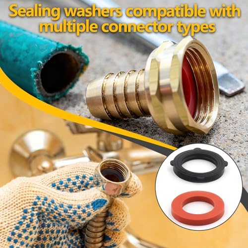 112 Pcs Garden Hose Washers Rubber for Standard 3/4 Inch Water Hose - Image 3