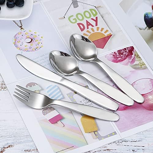 VANRA Premium 18/8 Stainless Steel Children's Cutlery - 5.8-inch Kids Dinner Forks, 4 Pieces Silverware Flatware Utensil Set for Home & School - Image 6
