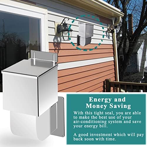 Stainless Steel Outdoor Dryer Vent Cover Closure and Seal Hood with Natural Energy Saving, Exhaust Air Fit for 4" Outside Siding Tube, Professional Patent Design Durable - Image 5