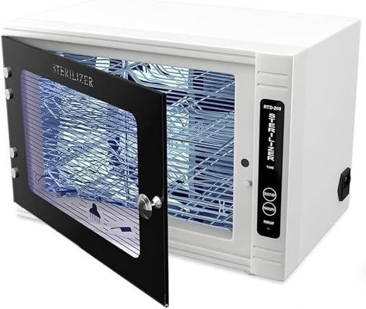 UV Sanitizing Cabinet (12L) Large Capacity - Metal Chemical-Free UVC Cleaner Box with Easy to Use Timer (5-60 Min) for Salon Tools, Manicure Supplies, Baby Bottles, Phones, Cutlery & More by Professionalsterilizer
