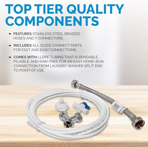 Metpure Washing Machine Water Line Splitter Kit, 25 ft x 1/4" - Image 6